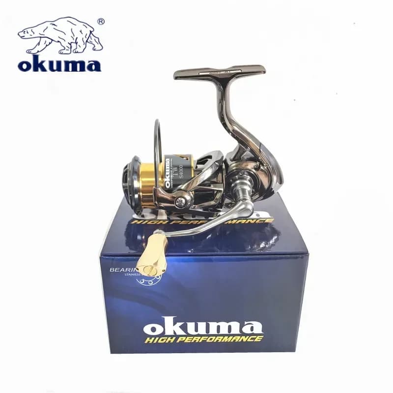 Moulinet de pêche rotatif Okuma anti-corrosion mer 15KG avec bobine shallow line 1000 à 5000
