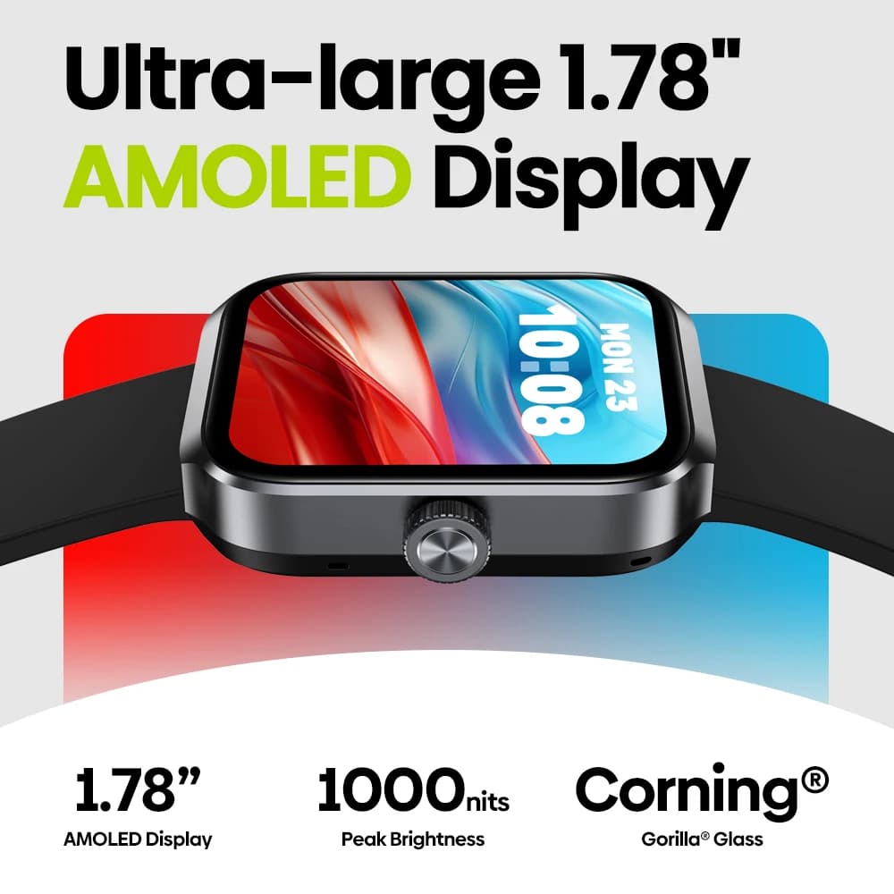 Smartwatch Zeblaze Beyond 3 Plus GPS - Écran AMOLED 1.78'', Alexa intégrée, appels, étanche 3ATM