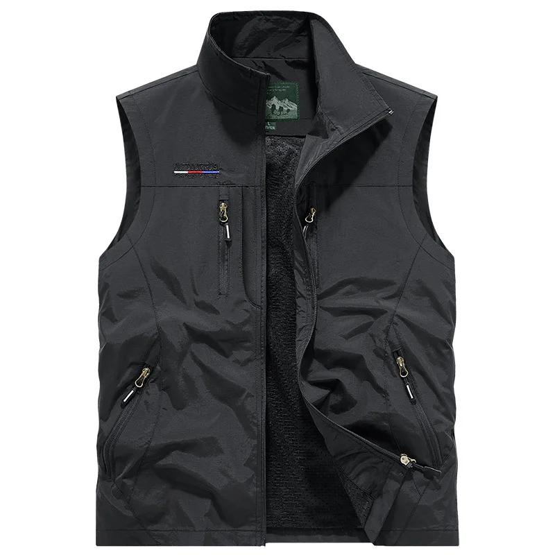 Veste cargo légère homme été sans manches mesh pour pêche randonnée sport qualité 5XL