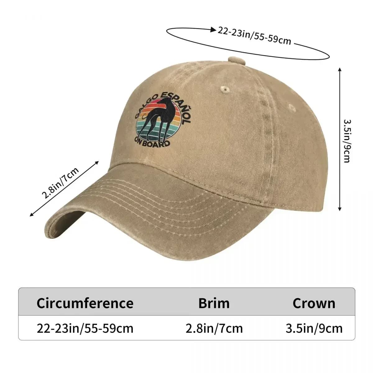 Casquette baseball Galgo chien pour pêche camping personnalisable