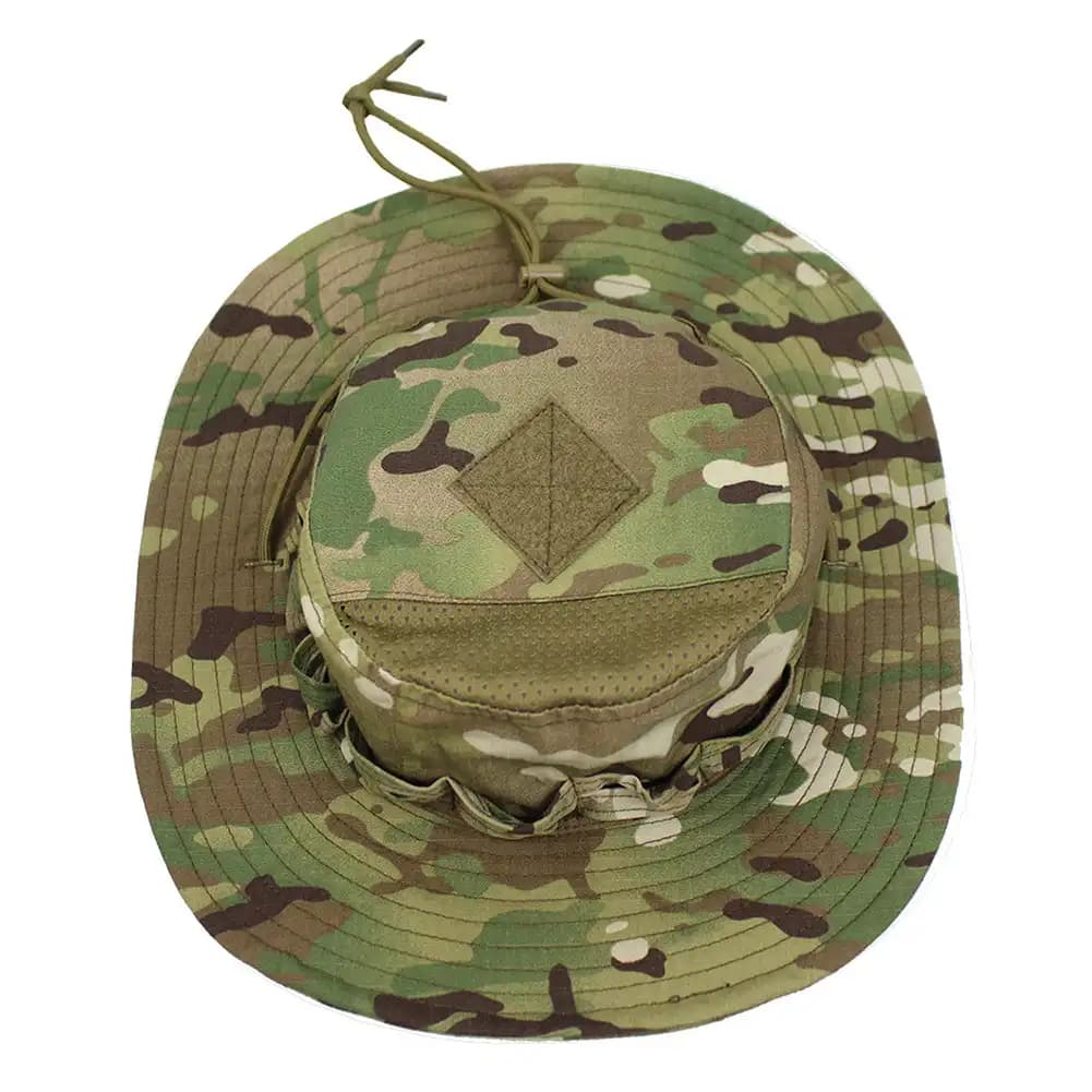 Chapeau bonnie camouflage pêche randonnée protection solaire avec poche carrée
