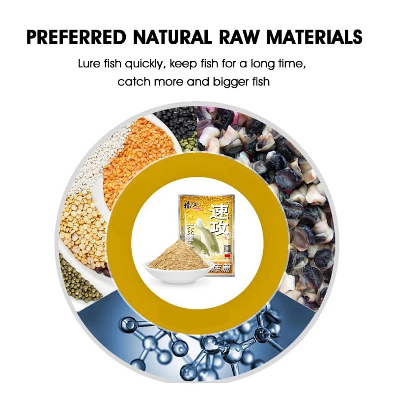 Appât rapide Old Ghost No.2 110g avec poudre d'état 300g - saveur poisson pour carpe, hareng et carassin