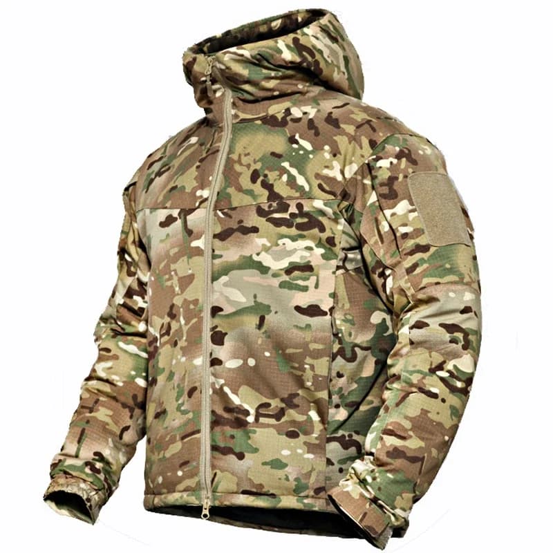 Parka tactique camouflage pêche M65 - Veste chaude multi-poches pour pêche hivernale