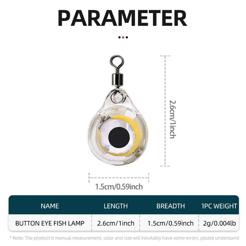 10 lampes LED sous-marines pour attirer calamar et poisson, leurre lumineux forme d'oeil pour pêche en profondeur