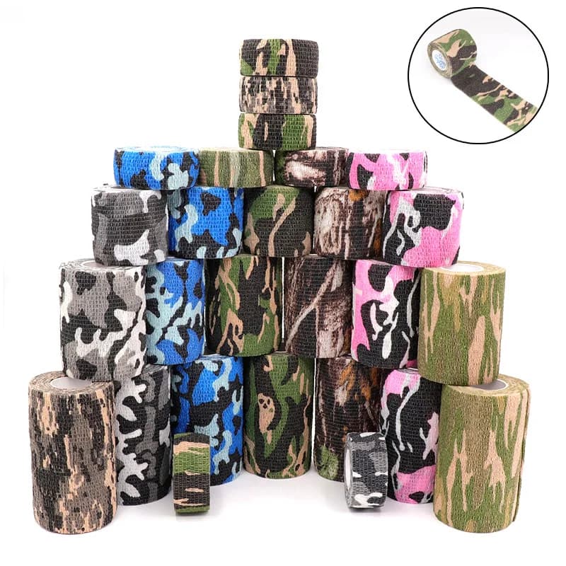 Ruban camouflage réutilisable invisible - Fixation discrète équipement pêche