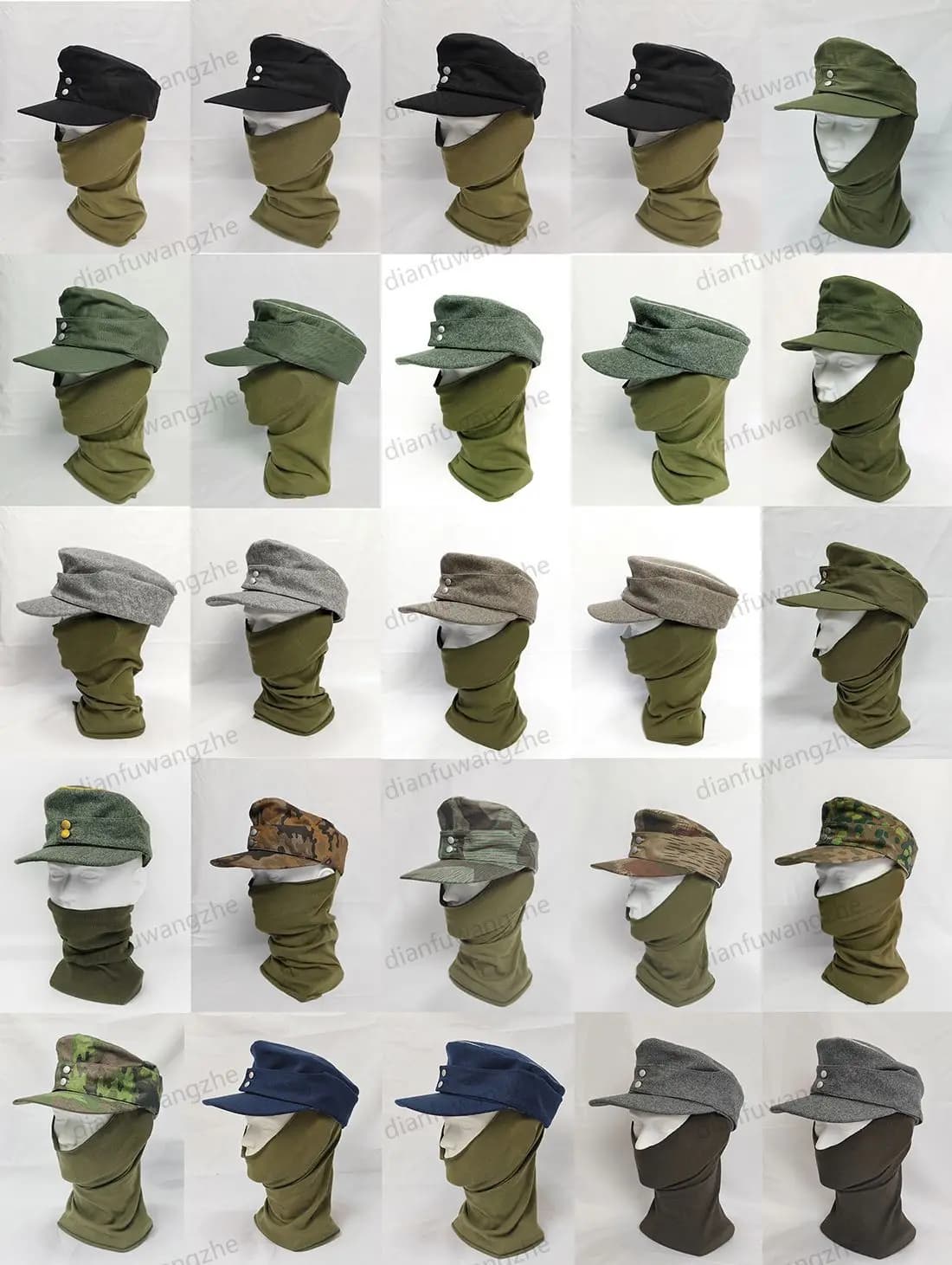 Casquette montagne allemande M43 - Chapeau en laine et coton pour pêche par temps frais