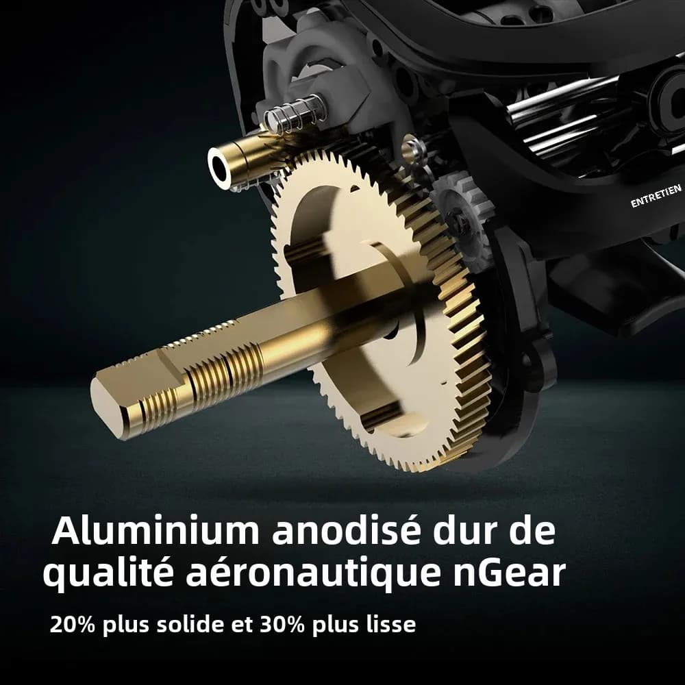 Moulinet Baitcaster Piscifun Carbon XCS 8kg Frein 156g - Ratio 8.1:1 Double Freinage Pêche Précise