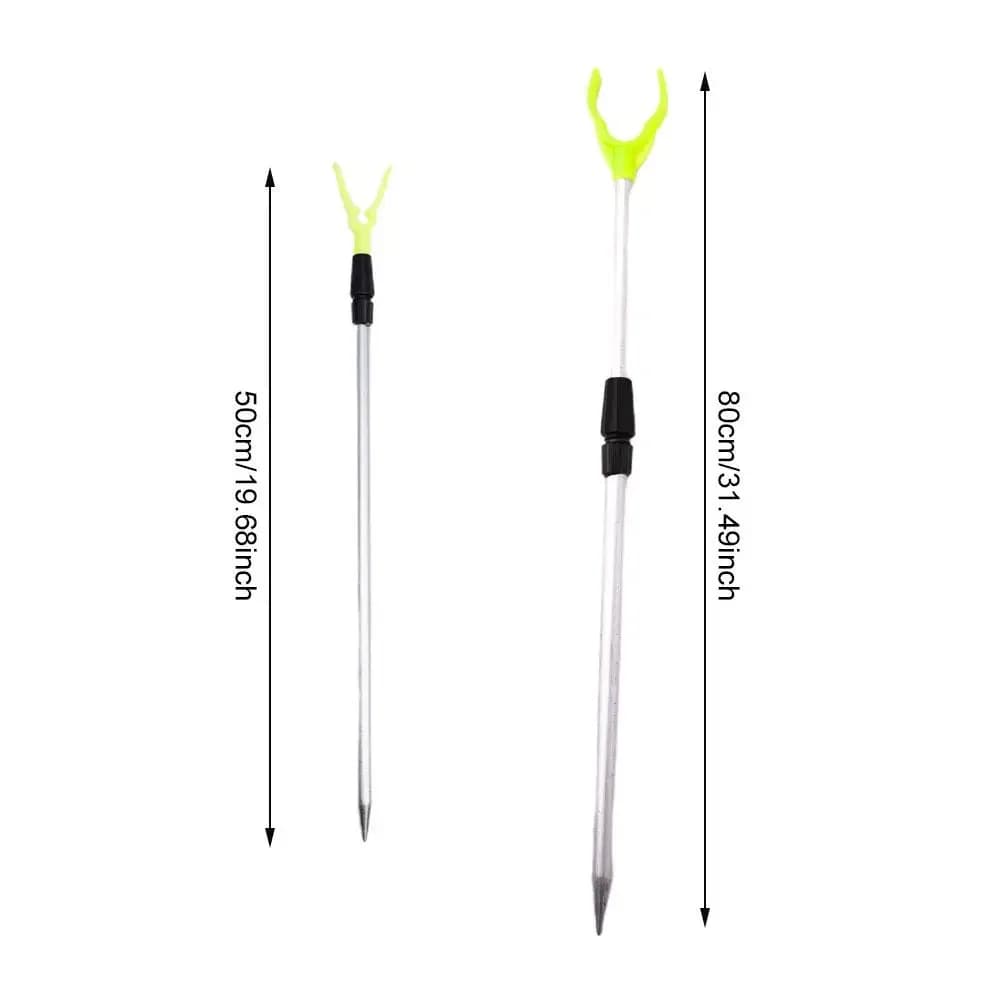 Canne à pêche télescopique extérieure avec piquet sol plage rivière étang portable