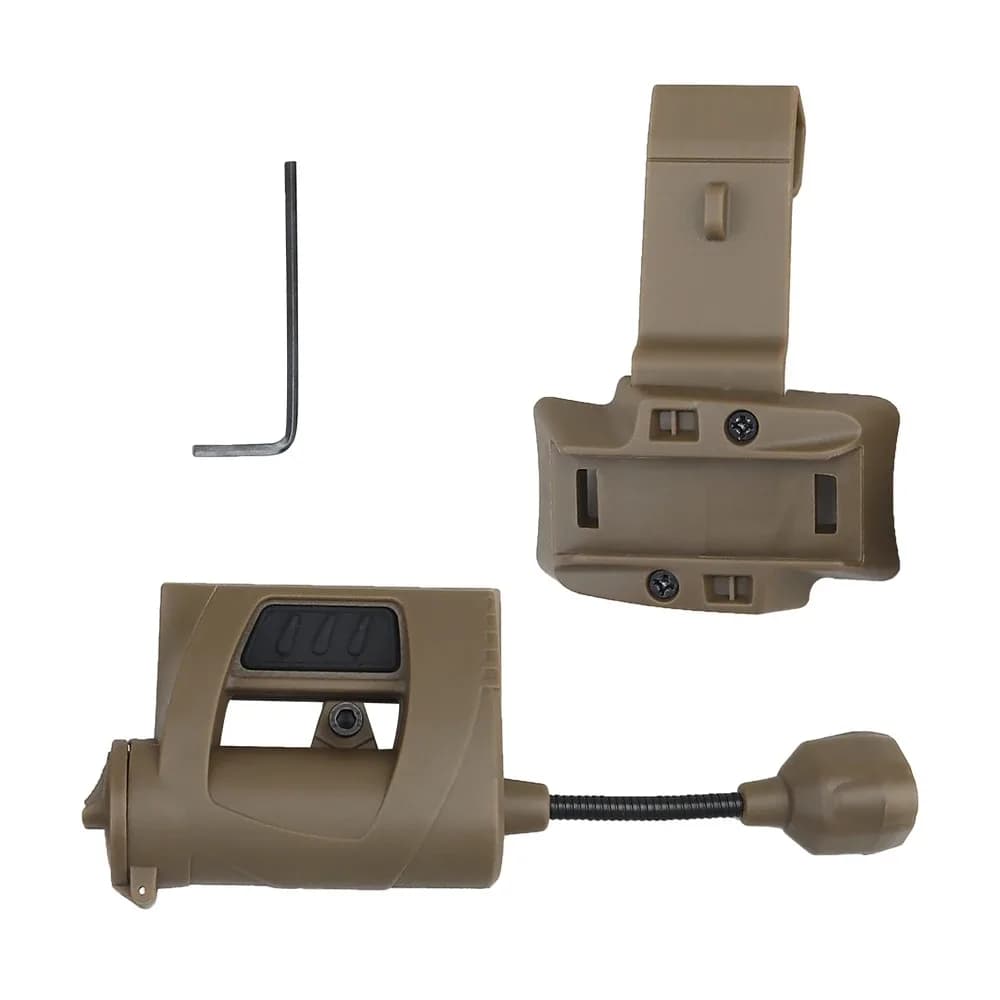 Lampe frontale tactique LED 3 modes pour casque - Éclairage nuit chasse pêche cyclisme militaire