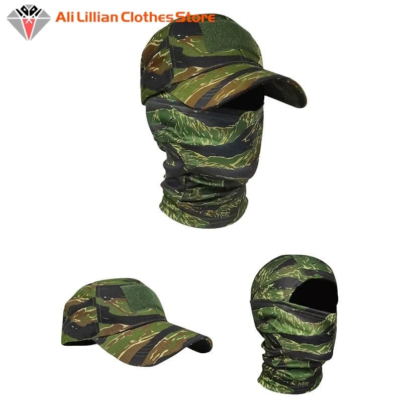 Casquette tactique camouflage pêche randonnée - Respirante avec cagoule intégrée protection solaire