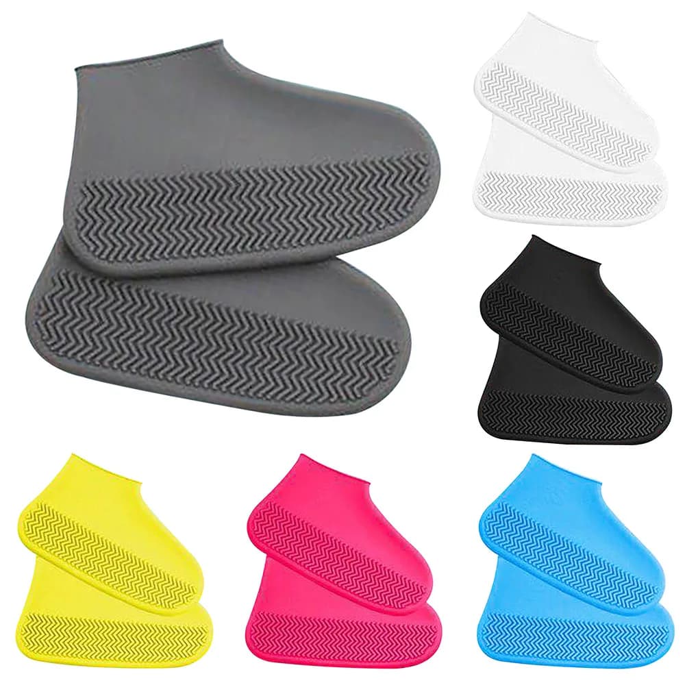 Chaussures de pluie étanches antidérapantes pour pêche - Bottes silicone réutilisables unisexes