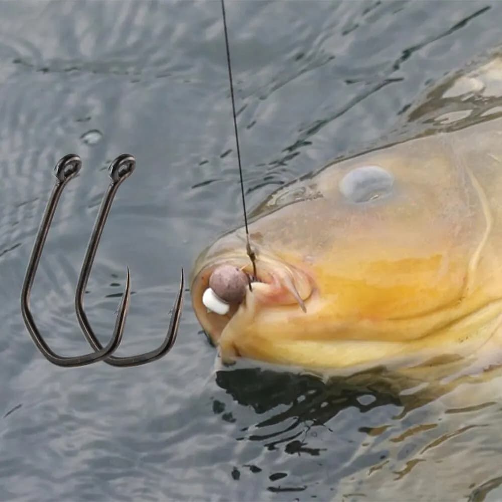 Hameçons de pêche à la carpe Hirisi en acier haute teneur en carbone, avec revêtement PTFE