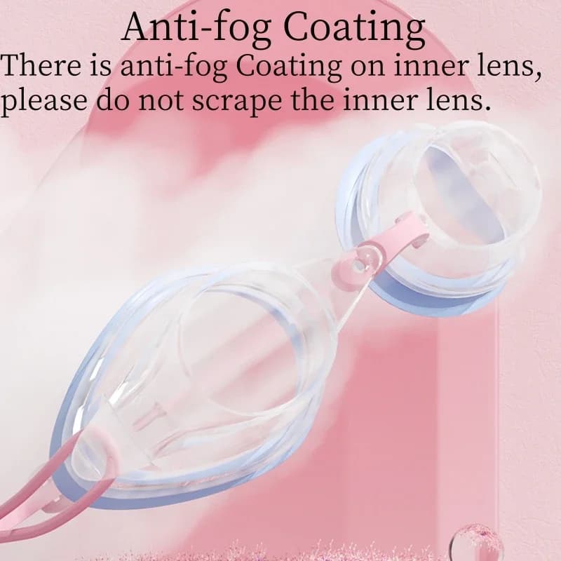 Lunettes natation adultes unisexe professionnelles anti-buée étanches HD verres colorés ou clairs
