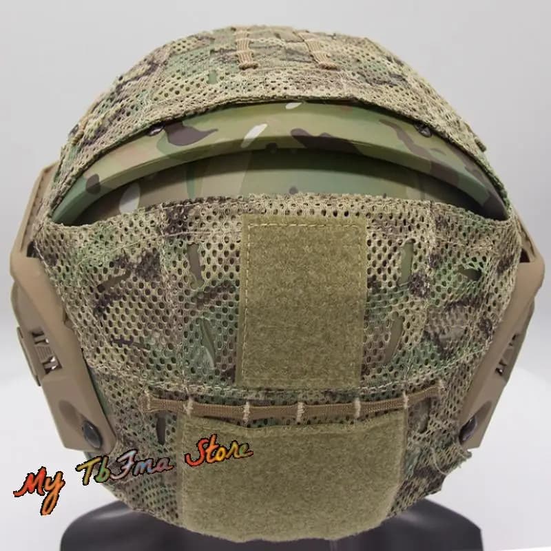 Housse de casque tactique FMA camouflage AF avec double fonction pour pêche discrète