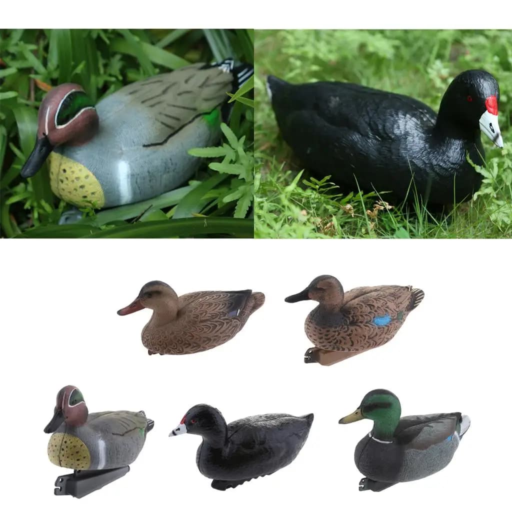 Leurre de canard flottant en plastique à 5 options - Répulsif à oiseaux et décoration de jardin