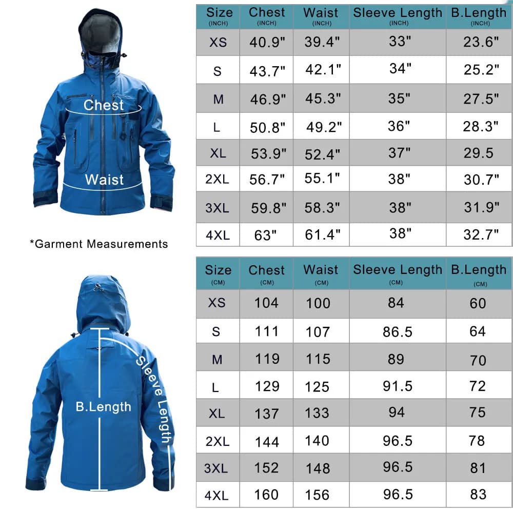 Veste de pêche imperméable respirante 3L avec capuche pour pêche à la mouche et activités nautiques