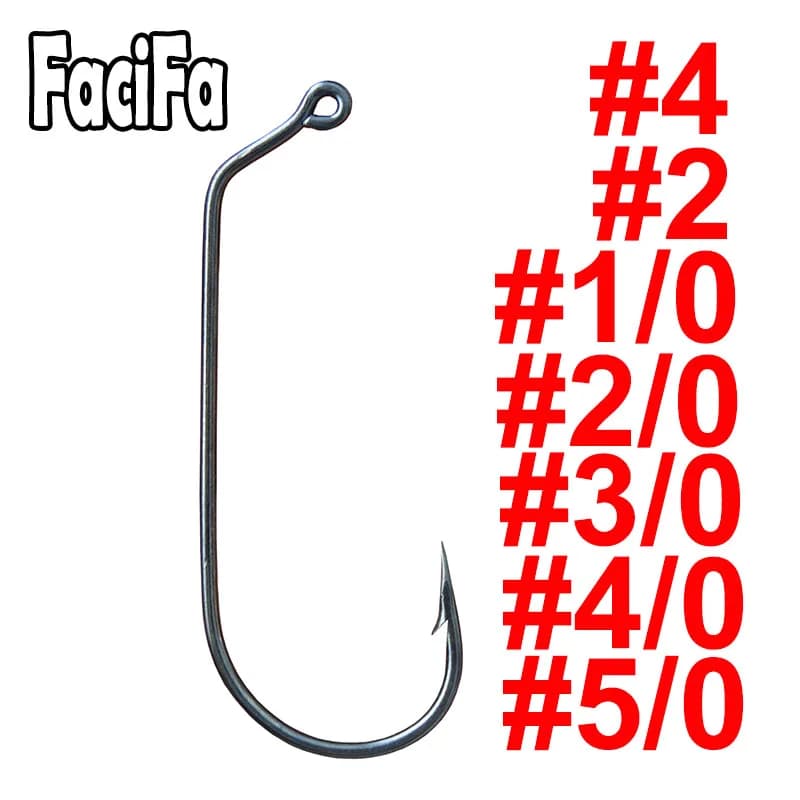 Hameçons jig Aberdeen 50PCS 60 degrés pour montage mouches pêche mer et eau douce résistants