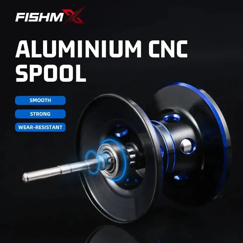Moulinet baitcasting Fishmx anti-explosion avec frein magnétique 7.2:1 pour pêche longue portée