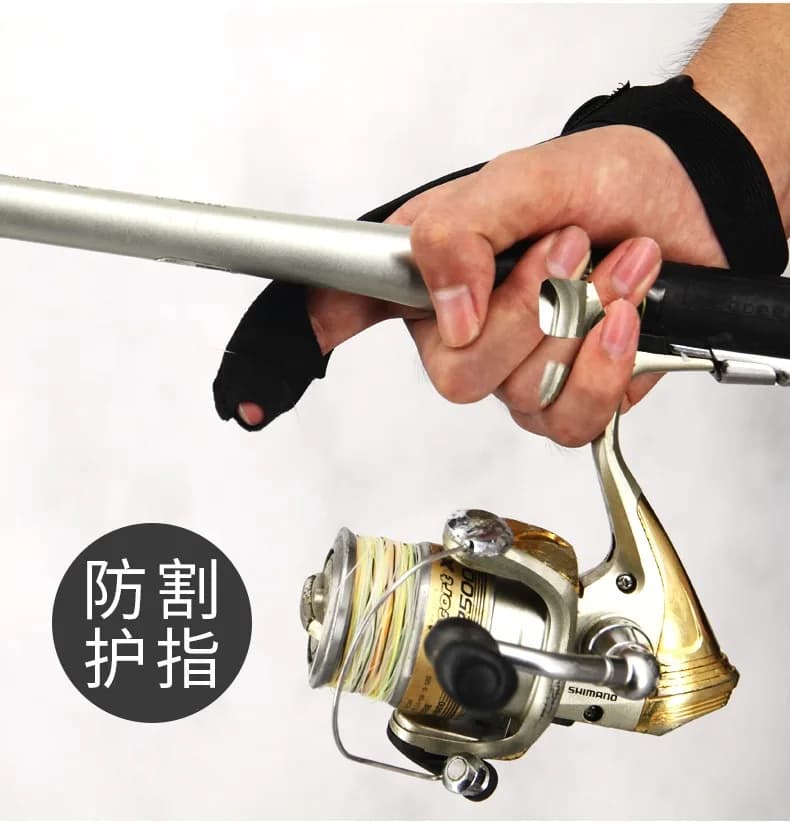 Gants de pêche 2 doigts respirants anti-dérapants anti-coupure accessoires carpe pêche extérieure