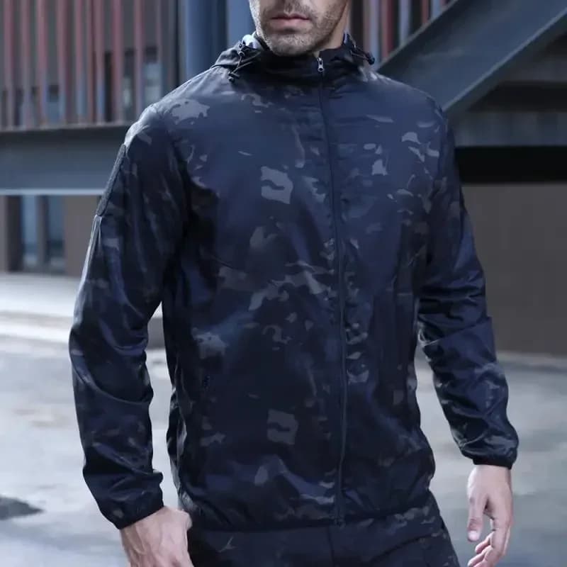 Veste bomber tactique imperméable été chasse homme légère camouflage soft shell multicam coupe-vent