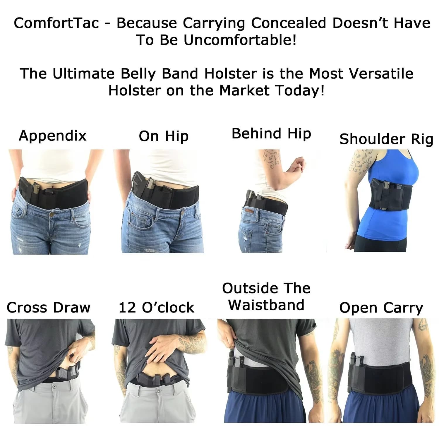 Ceinture tactique ventre holster dissimulé pour pêche et chasse - Port discret sécurisé