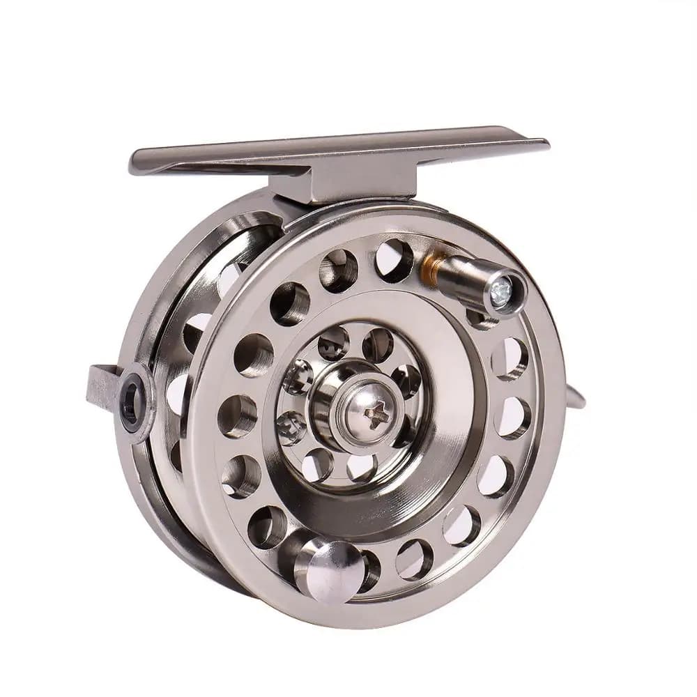 Moulinet lancer mouche aluminium alliage 1:1 pour pêche hiver glace lac mer leurres tambour droit casting