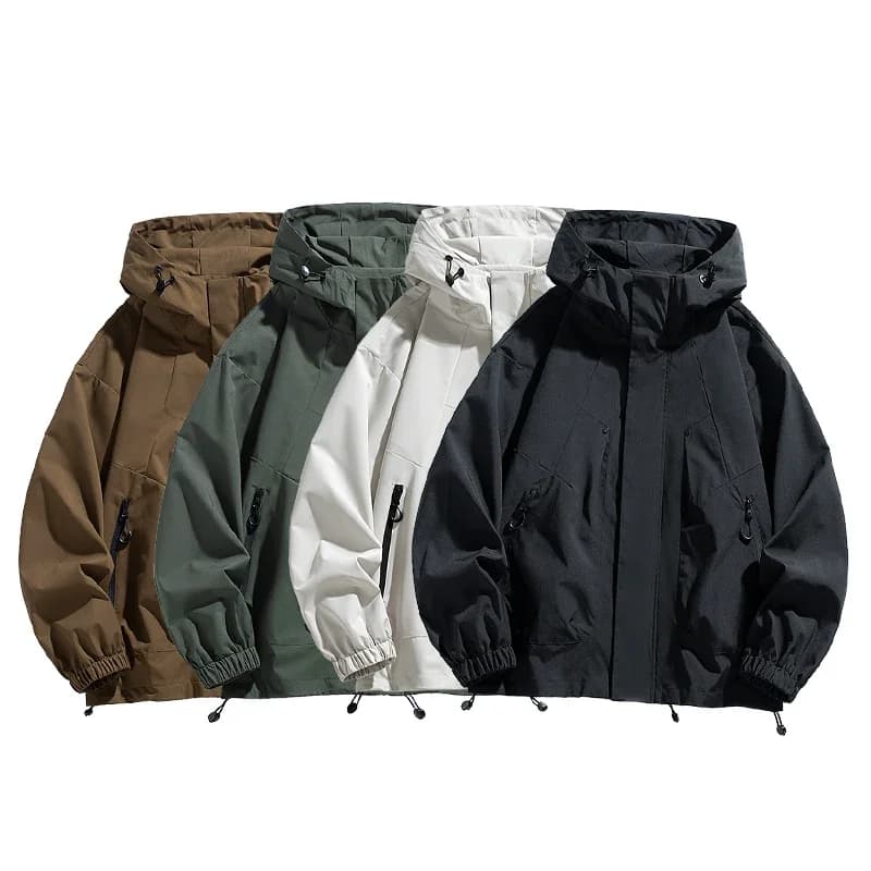 Veste oversize homme grande taille imperméable coupe-vent pour pêche camping randonnée printemps