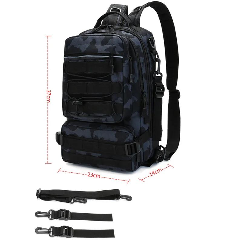 Sac à dos homme rangement leurres pêche avec porte-canne - Équipement pêche, randonnée, camping
