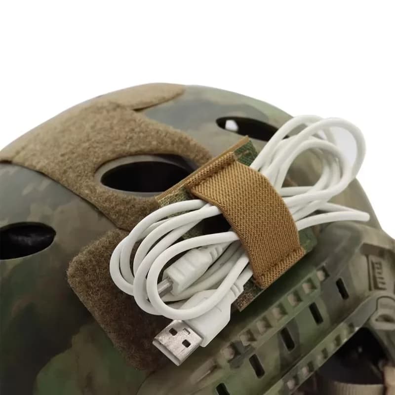 Sangle organisatrice câble casque tactique - Range-fils élastique pour équipement pêche
