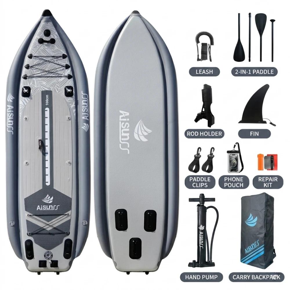 Bateau de pêche gonflable PVC en vente - Kayak gonflable personnalisable OEM pour pêcheurs