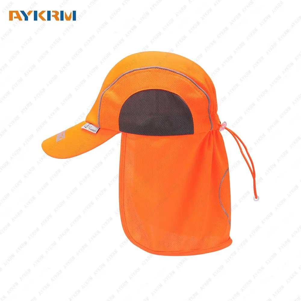 Casquette de sécurité réfléchissante pour pêche nocturne - Hommes femmes avec rabat cou - Running travail