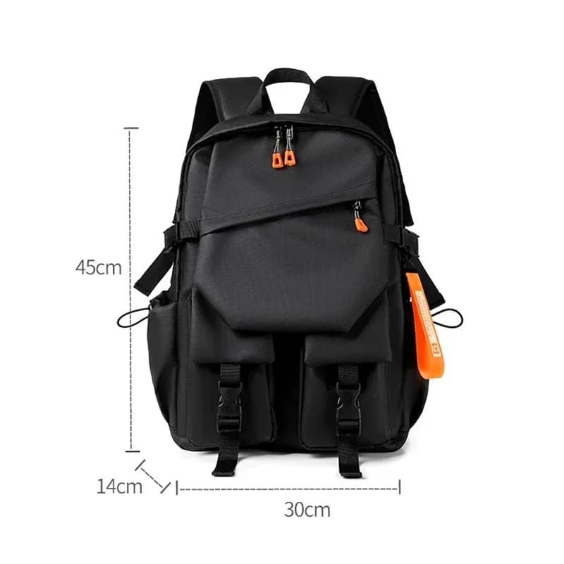 Sac à dos homme mode 15.6 pouces USB étanche grand capacité voyage école simple