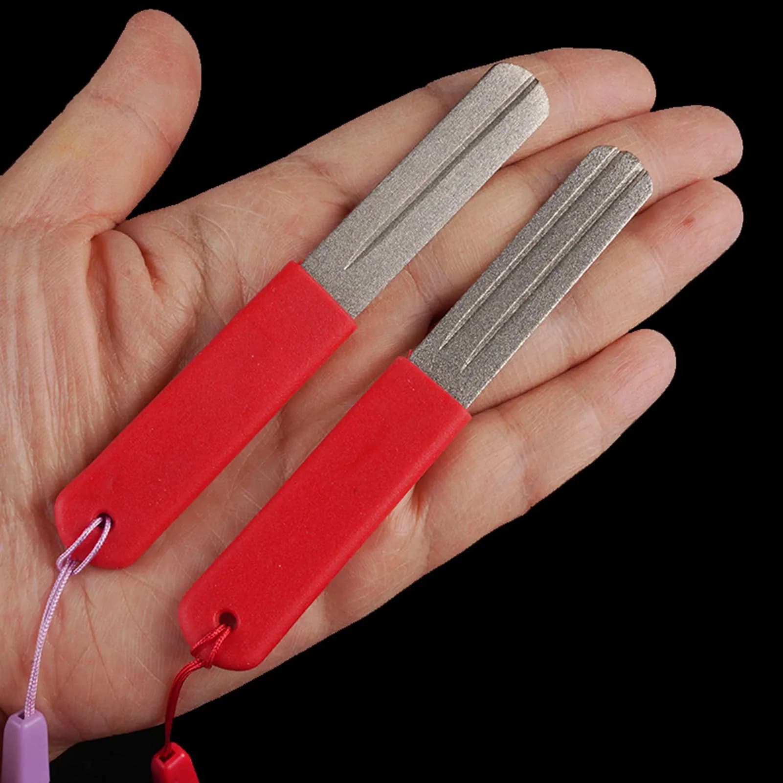 Affûteur de hameçons Adamas portable 3 rainures antidérapant pour outils de pêche et EDC