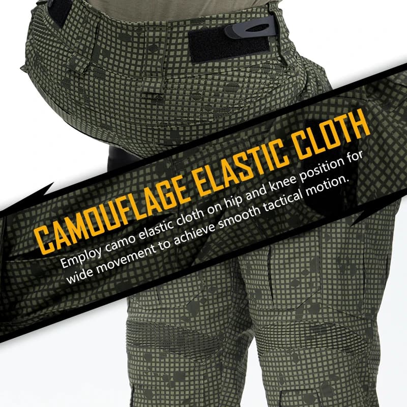 Pantalon combat IDOGEAR G3 gen3 avec genouillères pêche sport - Camouflage MC qualité 3201