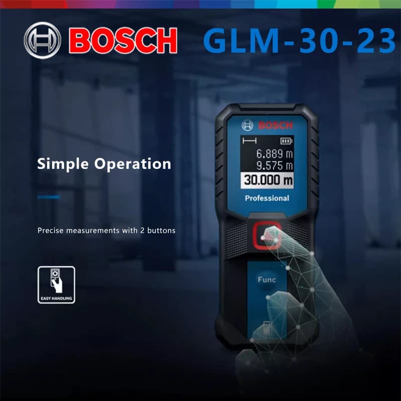 Télémètre laser BOSCH GLM 30-23 original double bouton - Mesureur haute précision écran moderne sans pile