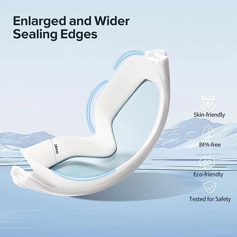 Lunettes de natation adultes grandes montures grand angle anti-buée protection UV - Étanchéité totale