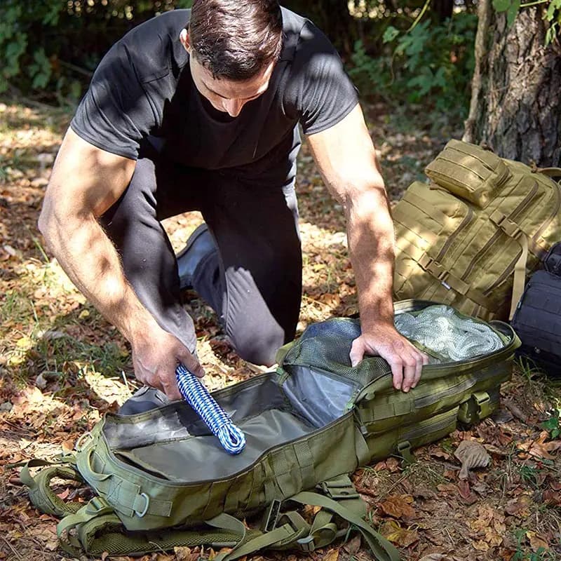 Sac à dos tactique 50L étanche homme - Grand sac de voyage multifonction pour activités outdoor