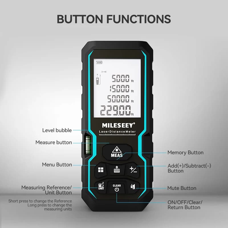 Promotion télémètre laser Mileseey S6 50M à 120M - Mesure précise pour pêche et chantiers