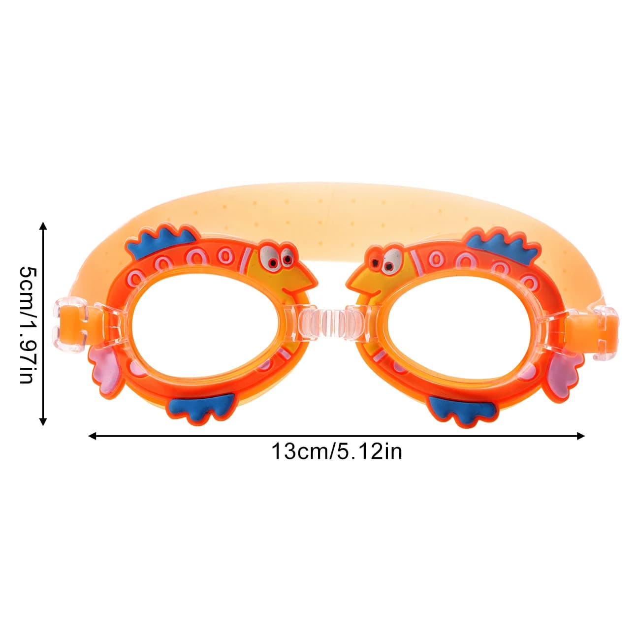 Lunettes de natation animaux adorables anti-buée étanches vision large cristalline