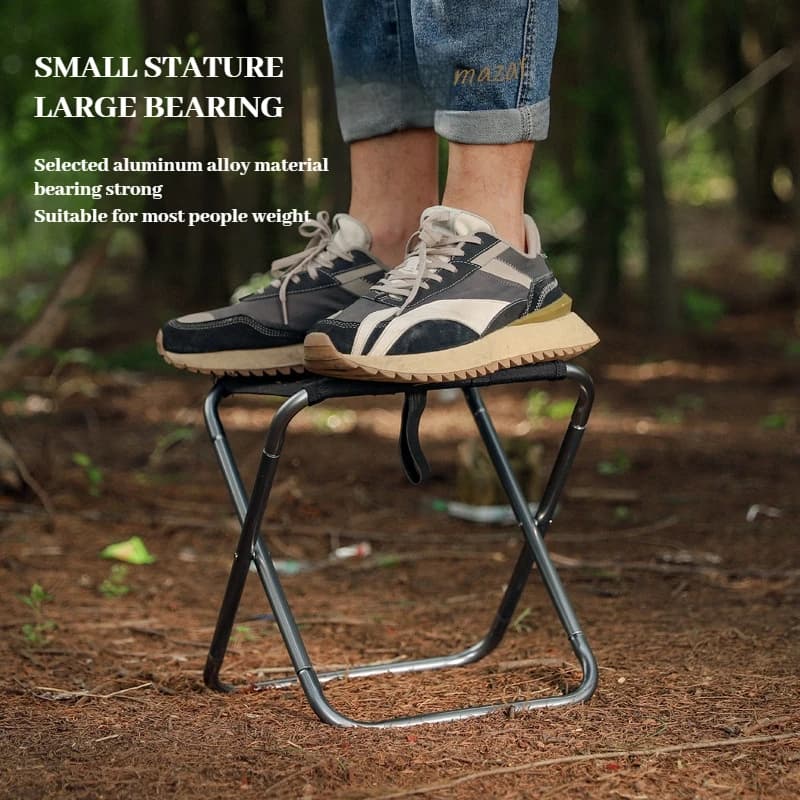 Chaise pêche aluminium pliante portable légère pour camping et extérieur