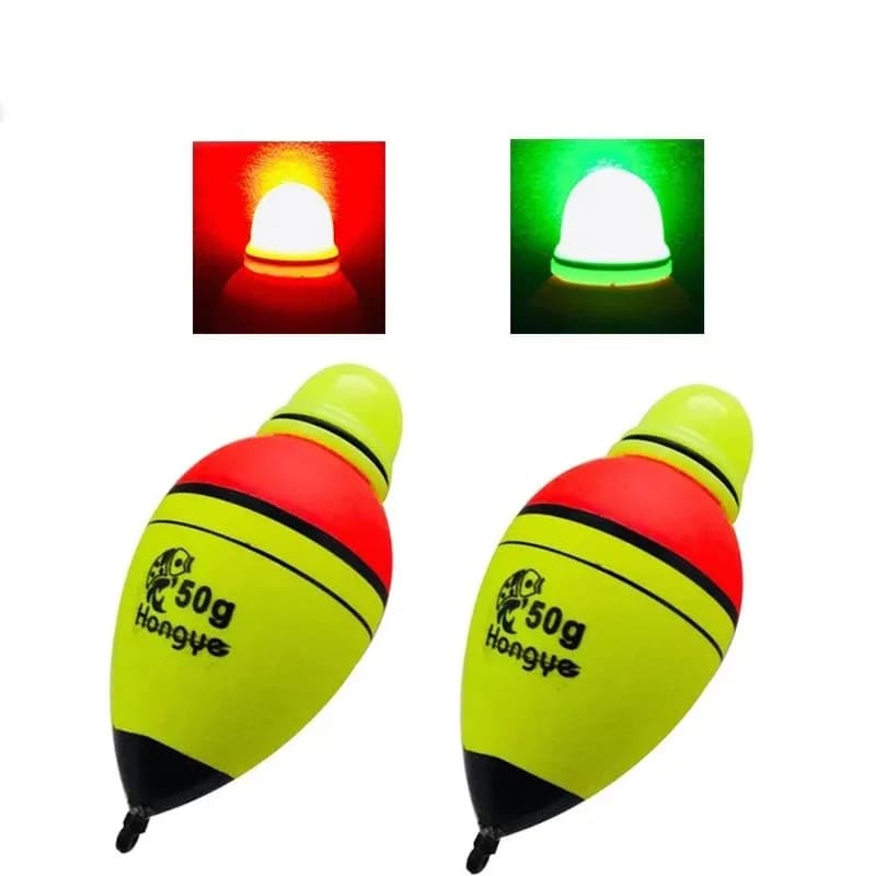 Flotteurs lumineux pêche nuit 2/4 pièces EVA luminescent 30-100g pour pêche mer et roche