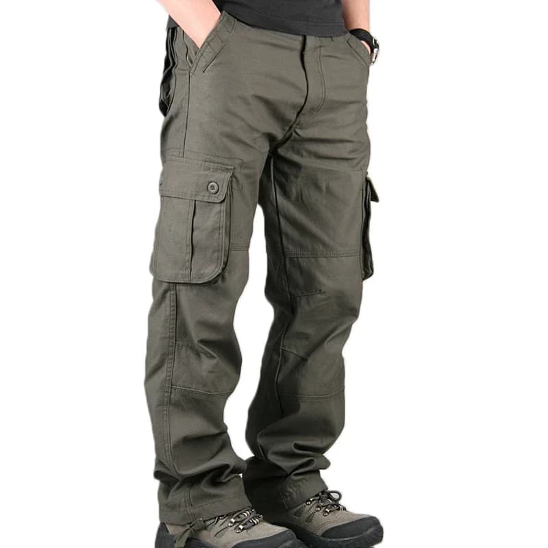 Pantalon cargo militaire ample multi-poches homme - Vêtements pêche pratique