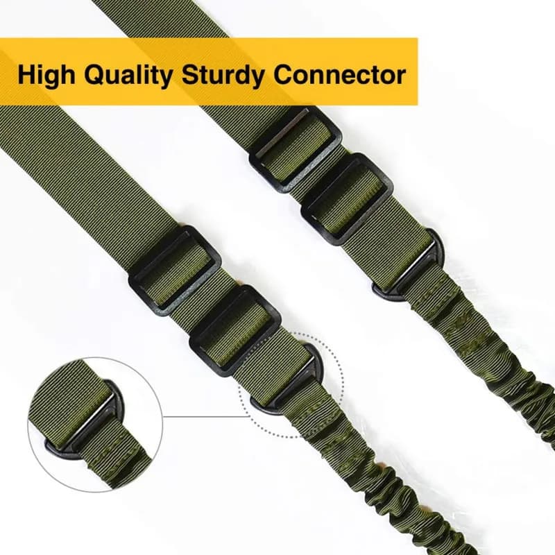 Bretelle fusil 2 points réglable avec crochet QD - Sangle tactique pour transport canne pêche