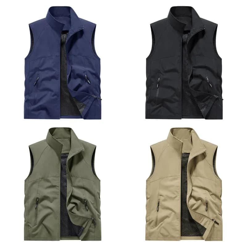 Veste sans manches homme respirante et coupe-vent pour randonnée et montagne, confortable polyvalente mi-saison