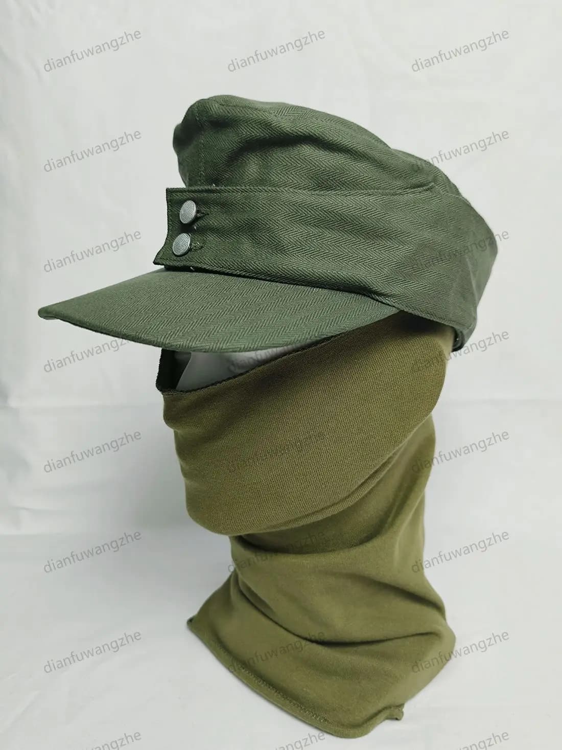 Casquette montagne allemande M43 - Chapeau en laine et coton pour pêche par temps frais
