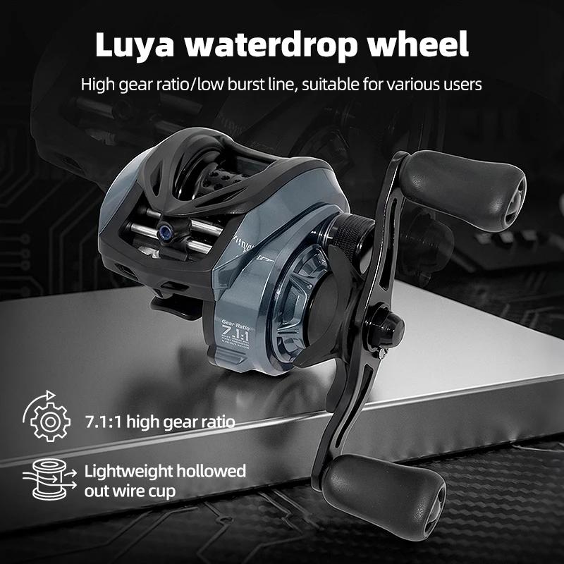 Moulinet casting électrique DC DEUKIO 6+1BB ratio 7.1:1 pour pêche carpe et mer avec freinage digital
