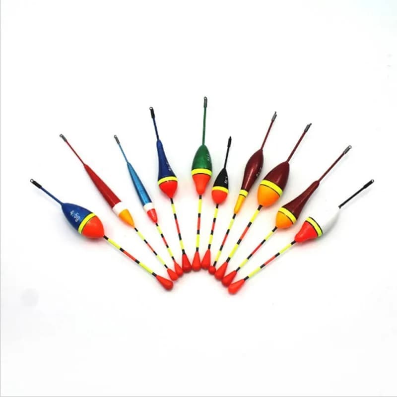Set flotteurs de pêche mixte tailles et couleurs - Bouées bobbines bâtons lumineux accessoires