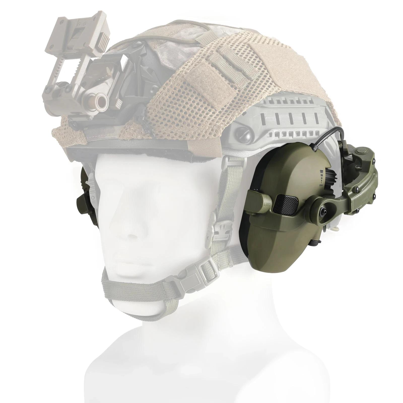 Casque avec protections auditives électroniques pour tir pêche sportive, réduction bruit active