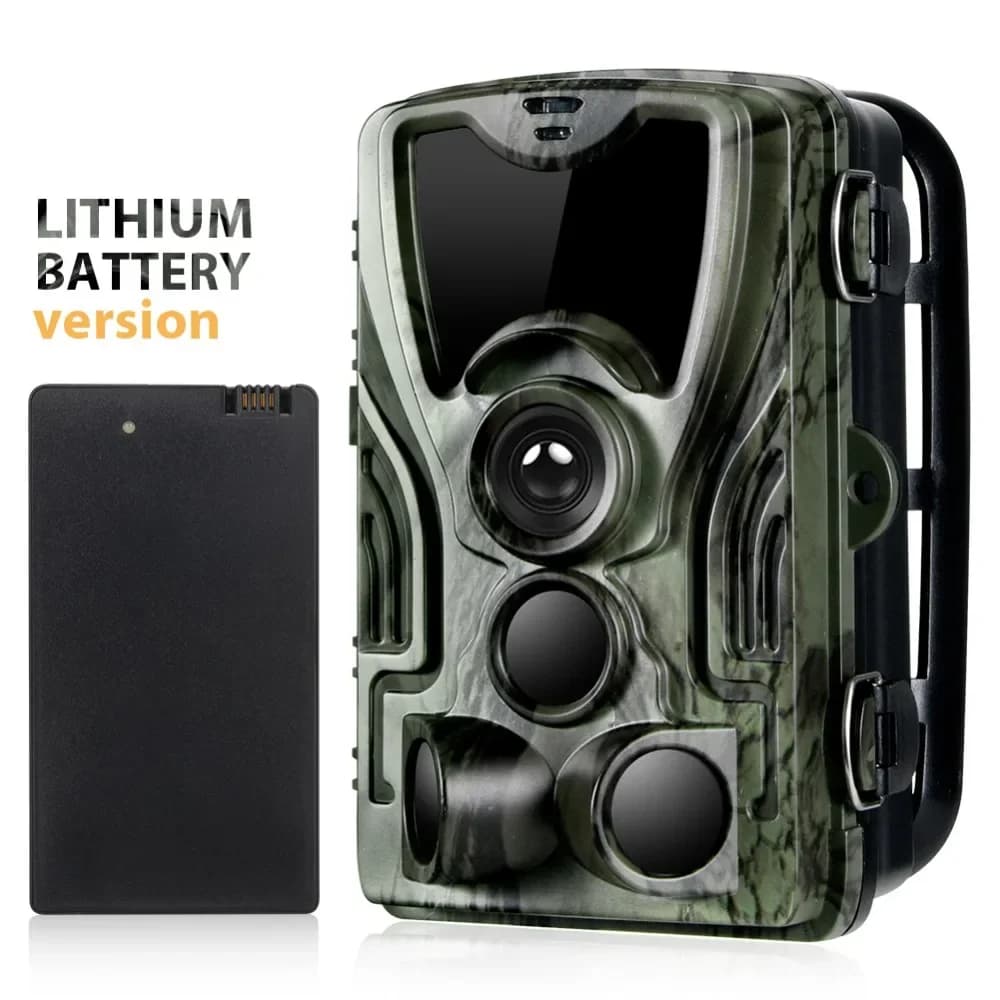 Caméra de chasse avec batterie lithium 5000mAh 20MP 1080P étanche IP65 piège photo 0.3s surveillance faune