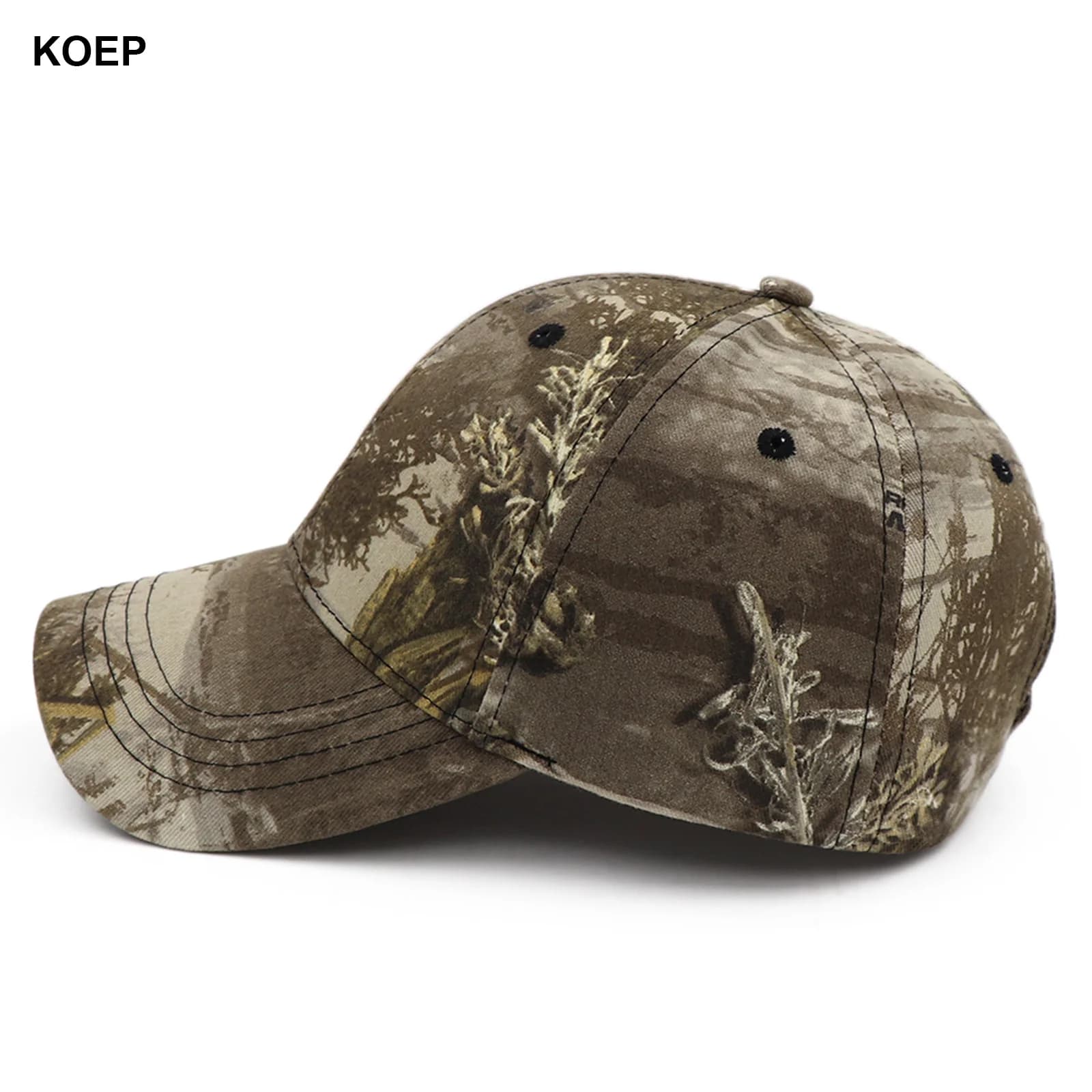 Casquette snapback camouflage roseaux KOEP pour pêche - Design feuilles de massette